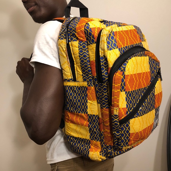 african print bookbag